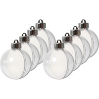 DIY Kerstballen - 8x stuks - transparant - D6 cm - kunststof - knutselen