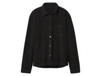 esmara Men Fleece heren overhemd (Zwart, M)