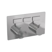 Brauer Chrome Edition - 3 Weg - Inbouwthermostaat - Drukknoppen - In/afbouwdelen - Chroom