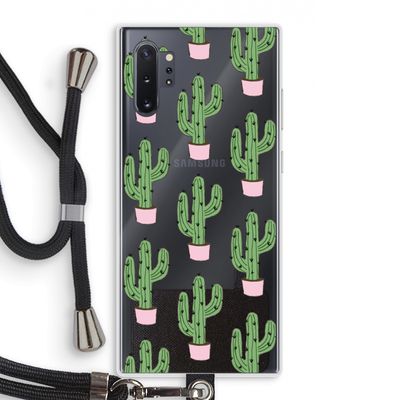 Cactus Lover: Samsung Galaxy Note 10 Plus Transparant Hoesje met koord
