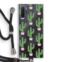 Cactus Lover: Samsung Galaxy Note 10 Plus Transparant Hoesje met koord