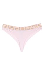 Versace slip en coton à bande logo - Rose