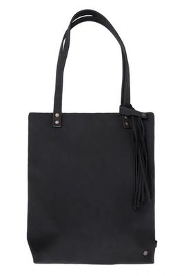 Zusss basic shopper met kwast mat zwart Zusss basic shopper met kwast mat zwart