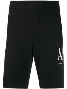 Armani Exchange short à logo brodé - Noir