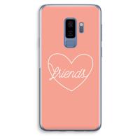 Friends heart: Samsung Galaxy S9 Plus Transparant Hoesje - thumbnail