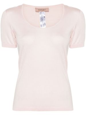 TWINSET cravate en soie - Rose