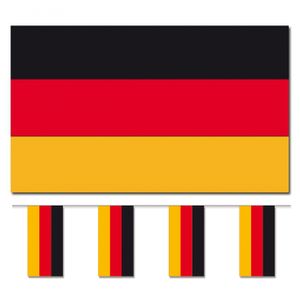 Bellatio Decorations - Vlaggen versiering set - Duitsland - Vlag 90 x 150 cm en vlaggenlijn 4 meter