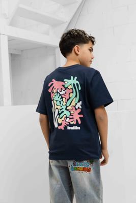 Ballin Amsterdam Abstract Sea Creatures T-Shirt Kids Donkerblauw - Maat 152 - Kleur: Donkerblauw | Soccerfanshop