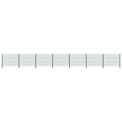 Schuttingpaneel met palen 11,9x1,2 m ijzer groen