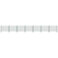 Schuttingpaneel met palen 11,9x1,2 m ijzer groen