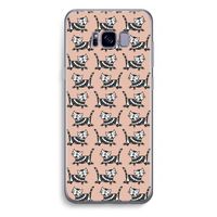 Zwarte poes: Samsung Galaxy S8 Plus Transparant Hoesje