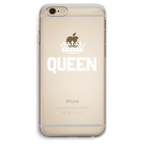Queen zwart: iPhone 6 Plus / 6S Plus Transparant Hoesje