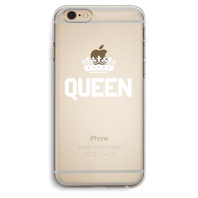 Queen zwart: iPhone 6 Plus / 6S Plus Transparant Hoesje