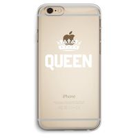 Queen zwart: iPhone 6 Plus / 6S Plus Transparant Hoesje