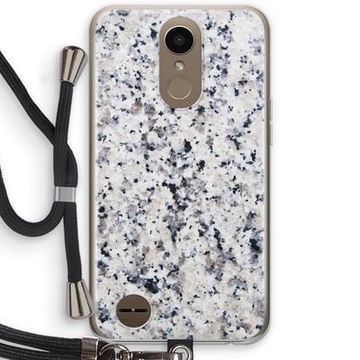 Gespikkelde marmer: LG K10 (2017) Transparant Hoesje met koord