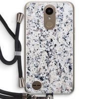 Gespikkelde marmer: LG K10 (2017) Transparant Hoesje met koord Gespikkelde marmer: LG K10 (2017) Transparant Hoesje met koord