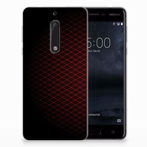 Nokia 5 TPU bumper Geruit Rood