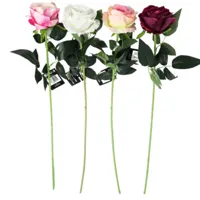 Kunstbloem roos 76 cm 4 assorti | 24 stuks
