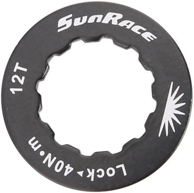 SunRace Lockring alu, black,f.12t.