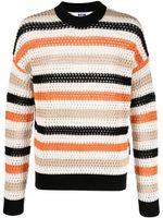 MSGM sweat à rayures horizontales - Tons neutres