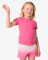 HEMA Kinder T-shirt Rib Roze (roze)