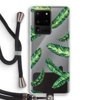 Lange bladeren: Samsung Galaxy S20 Ultra Transparant Hoesje met koord