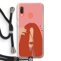 Woke up like this: Samsung Galaxy A20e Transparant Hoesje met koord Woke up like this: Samsung Galaxy A20e Transparant Hoesje met koord
