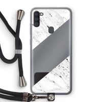 Biggest stripe: Samsung Galaxy A11 Transparant Hoesje met koord