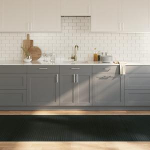 VidaXL Vloerkleed rechthoekig 100x300 cm bamboe grijs
