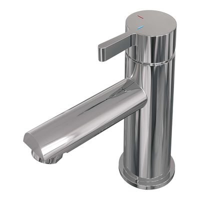 Wastafelmengkraan Brauer Chrome Edition Coldstart Opbouw Laag Halfronde Hendel Chroom