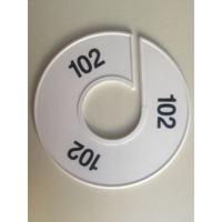 Maatring 11 cm wit/zwart 102