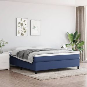 Boxspringframe stof blauw 160x200 cm