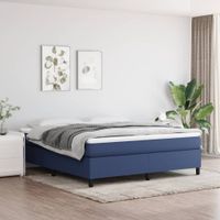 Boxspringframe stof blauw 160x200 cm - thumbnail