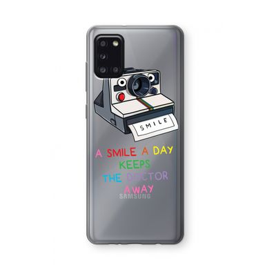 Smile: Samsung Galaxy A31 Transparant Hoesje