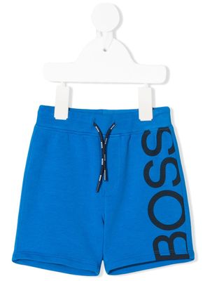 BOSS Kidswear short de jogging à logo imprimé - Bleu