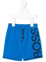 BOSS Kidswear short de jogging à logo imprimé - Bleu