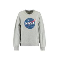 America Today sweater met printopdruk mid grey melange - thumbnail