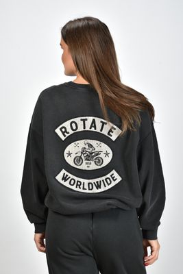 Rotate trui Enzyme Sweat Crewneck 112086100 black Rotate trui Enzyme Sweat Crewneck 112086100 black