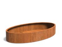 Cortenstaal plantenbak Ellipse 280x160x40cm. Cortenstaal plantenbak Ellipse 280x160x40cm.