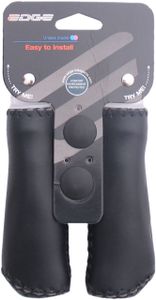 Edge De leather grip - ergonomische lederen handvatset - 135mm - zwart