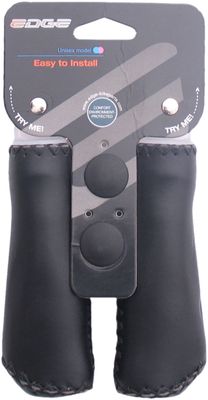 Edge De leather grip - ergonomische lederen handvatset - 135mm - zwart