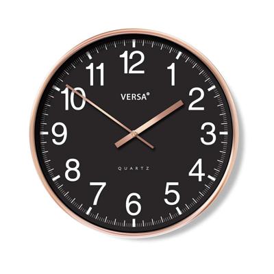 Muurklok Versa Zwart Plastic 4,3 x 30 x 30 cm