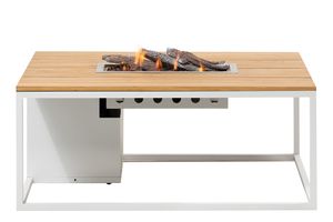 Cosi | Vuurhaard Cosiloft 120 | White Frame | Teak Top