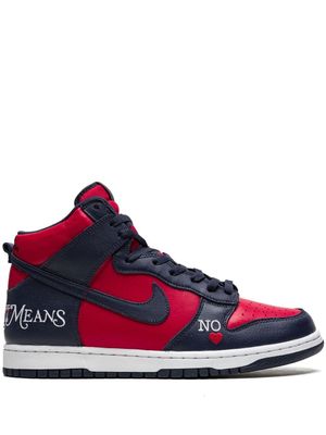 Nike x Supreme baskets montantes SB Dunk Pro - Bleu