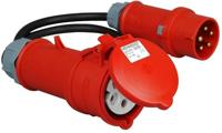 Enzo Kopp cee verloopsnoer 5p/16a/400v met fasewisselaar naar 5p/32a contra - 6316150