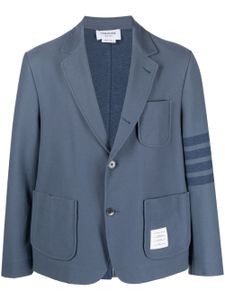 Thom Browne blazer en coton à manches rayées - Bleu