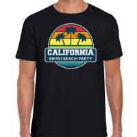 California zomer t-shirt / shirt California bikini beach party zwart voor heren