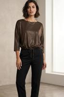 Elvira Casuals Top Britt E1 26-015 T-shirt Korte Mouw 109 Taupe