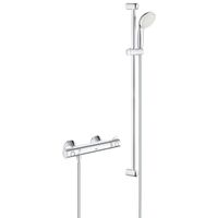 GROHE Grohtherm-800 comfortset met douchekraan thermostatisch met koppelingen met New Tempesta glijstangcombinatie 90cm chroom/wit 34566001