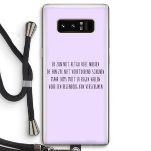 Regenboog: Samsung Galaxy Note 8 Transparant Hoesje met koord
